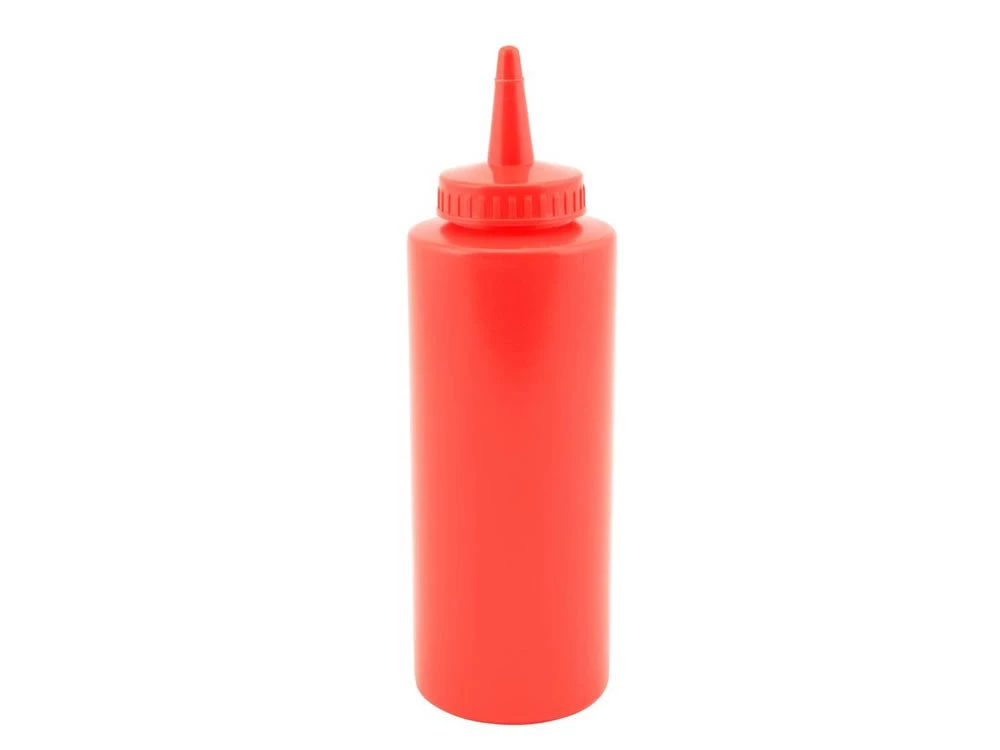 Genware SQB12R Squeeze Bottle Red 12oz/35cl 1 Genware SQB12R Squeeze Bottle Red 12oz/35cl
