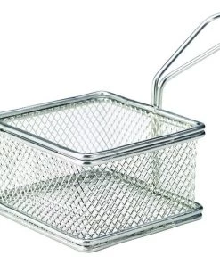 Genware SVB10 Serving Fry Basket Square 9.5X9.5X6cm Table Service