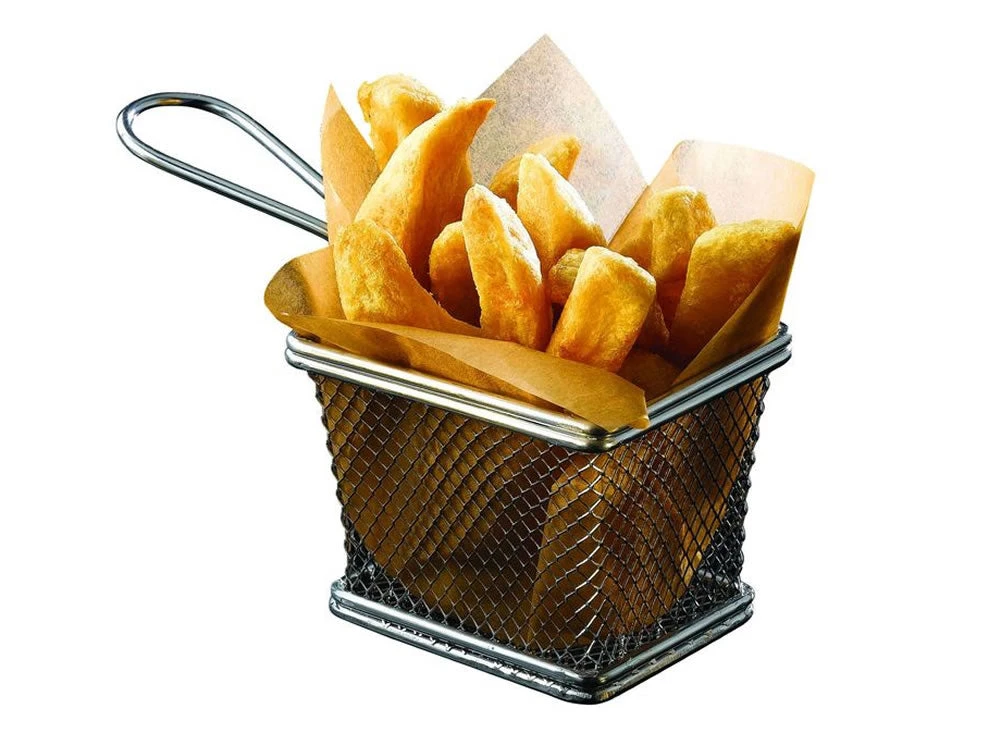 Genware SVB1210 Serving Fry Basket Rectangular 12.5 X 10 X 8.5cm 1 Genware SVB1210 Serving Fry Basket Rectangular 12.5 X 10 X 8.5cm