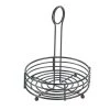 Genware TC6-BK Black Wire Table Caddy 6.5" Dia X 8.5"