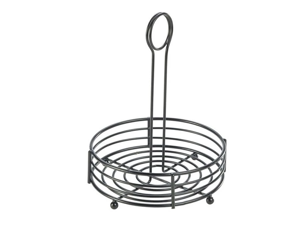 Genware TC6-BK Black Wire Table Caddy 6.5" Dia X 8.5" 1 Genware TC6-BK Black Wire Table Caddy 6.5" Dia X 8.5"