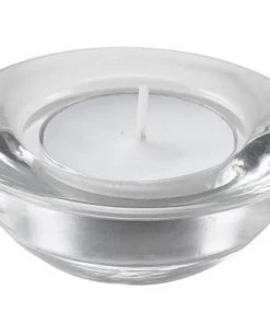 Table Service Genware TLH7 Glass Round Tealight Holder 75mm Dia