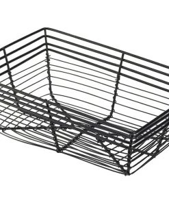 Table Service Genware WB2315BK Wire Basket, Rectangular 23 X 15 X 7.5cm