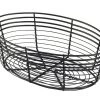 Genware WB2516BK Wire Basket, Oval 25.5 X 16 X 8cm Table Service