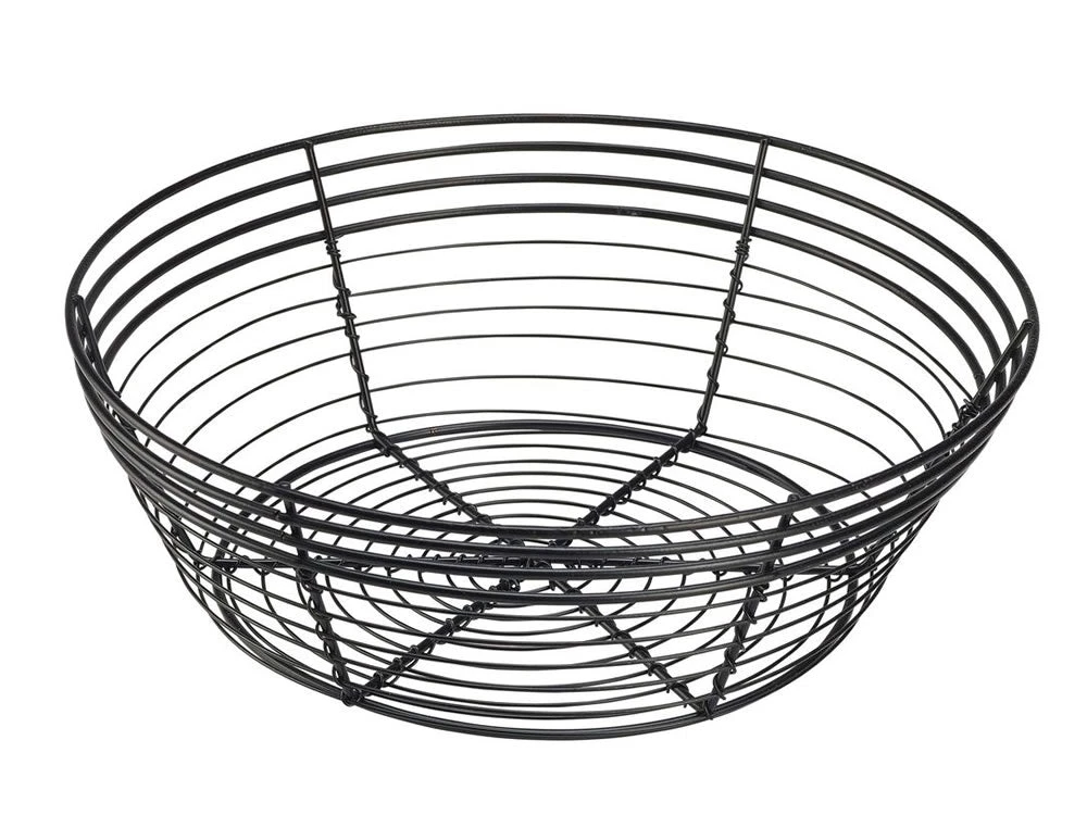 Genware WB25BK Wire Basket, Round 25.5 X 8cm Table Service 1 Genware WB25BK Wire Basket, Round 25.5 X 8cm Table Service