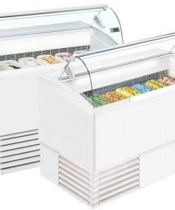ISA Isetta LX Curved Range Scoop Ice Cream Display