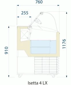 ISA Isetta LX Curved Range Scoop Ice Cream Display 10 ISA Isetta LX Curved Range Scoop Ice Cream Display