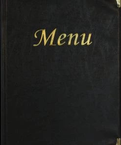 Genware MC-BRA4-BL A4 Menu Holder Black 8 Pages Smallwares