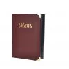 Genware MC-BRA4-WR A4 Menu Holder Wine Red 8 Pages