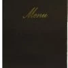 Genware MC-CRA5-BL Classic A5 Menu Holder Black 4 Pages