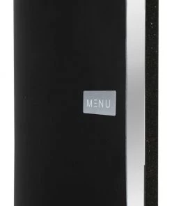 Genware MC-LRA4-ROBL Royal Leather Menu A4 Black