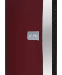 Genware MC-LRA4-RORD Royal Leather Menu A4 Red