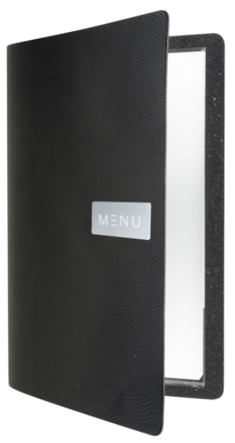 Genware MC-LRA4-RWBL Raw Leather Menu A4 Black Smallwares 1 Genware MC-LRA4-RWBL Raw Leather Menu A4 Black Smallwares