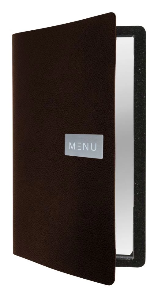 Genware MC-LRA4-RWBR Raw Leather Menu A4 Brown Smallwares 1 Genware MC-LRA4-RWBR Raw Leather Menu A4 Brown Smallwares