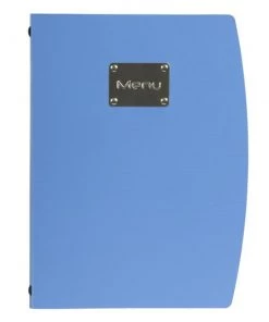 Smallwares Genware MC-RCA4-BU Rio A4 Menu Holder Blue 4 Pages