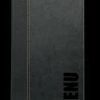 Genware MC-TR45-BL Contemporary Long Menu Holder Black 4 Pages