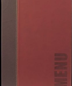 Smallwares Genware MC-TRA4-WR Contemporary A4 Menu Holder Wine Red 4 Pages