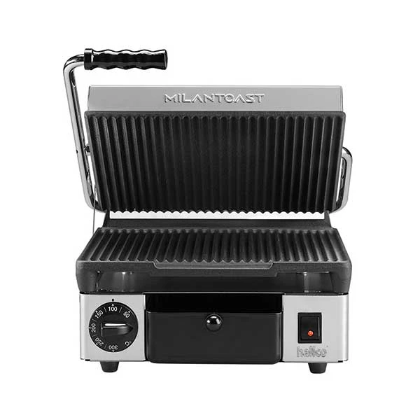 Hallco MEMT16000X Panini/Contact Grill - Ribbed Top And Bottom Restaurant Equipment 1 Hallco MEMT16000X Panini/Contact Grill - Ribbed Top And Bottom Restaurant Equipment