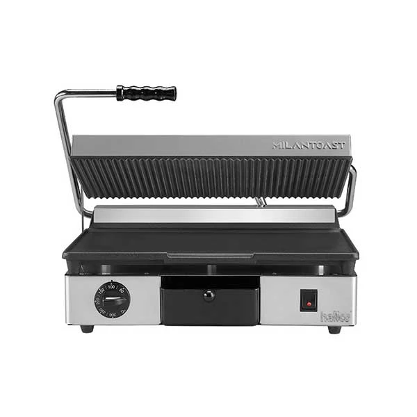 Restaurant Equipment Hallco MEMT16031X Panini/Contact Grill - Ribbed Top And Flat Bottom 1 Restaurant Equipment Hallco MEMT16031X Panini/Contact Grill - Ribbed Top And Flat Bottom