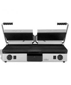 Restaurant Equipment Hallco MEMT16050XNS Panini/Contact Grill - Ribbed Top And Bottom