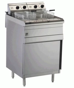 Parry NPDPF9 Double Basket Pedestal Electric Fryer Restaurant Equipment
