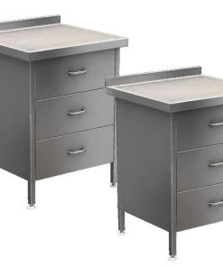 Parry Stainless Steel 3 Drawer Unit Range