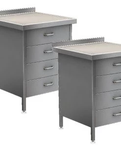 Parry Stainless Steel 4 Drawer Unit Range