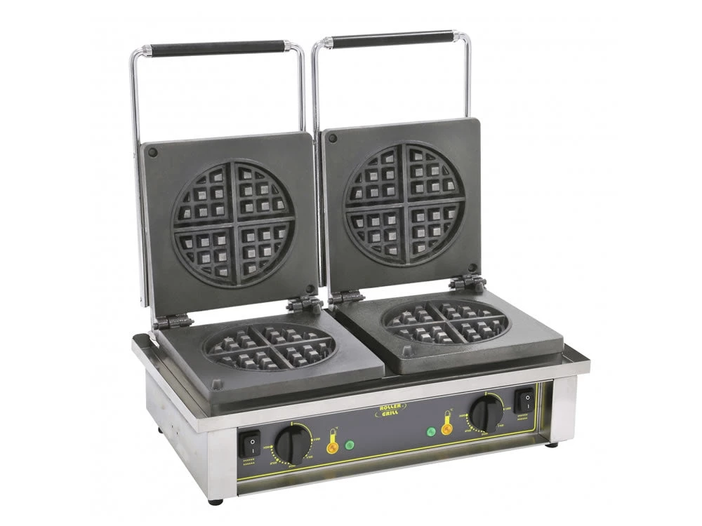 Roller Grill GED75 Double 4 Piece Round Waffle Restaurant Equipment 1 Roller Grill GED75 Double 4 Piece Round Waffle Restaurant Equipment