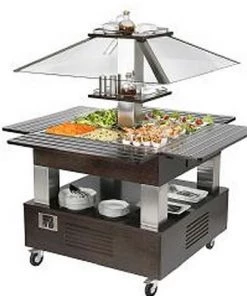Food Servery & Display Roller Grill SBC40 F Island Refrigerated Buffet Unit
