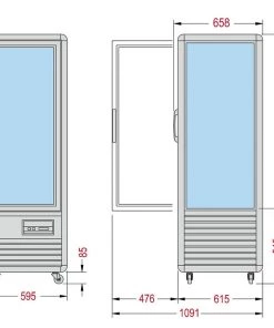 Refrigeration Tecfrigo CONTINENTAL 350G 350 Ltr Single Door Glass Display