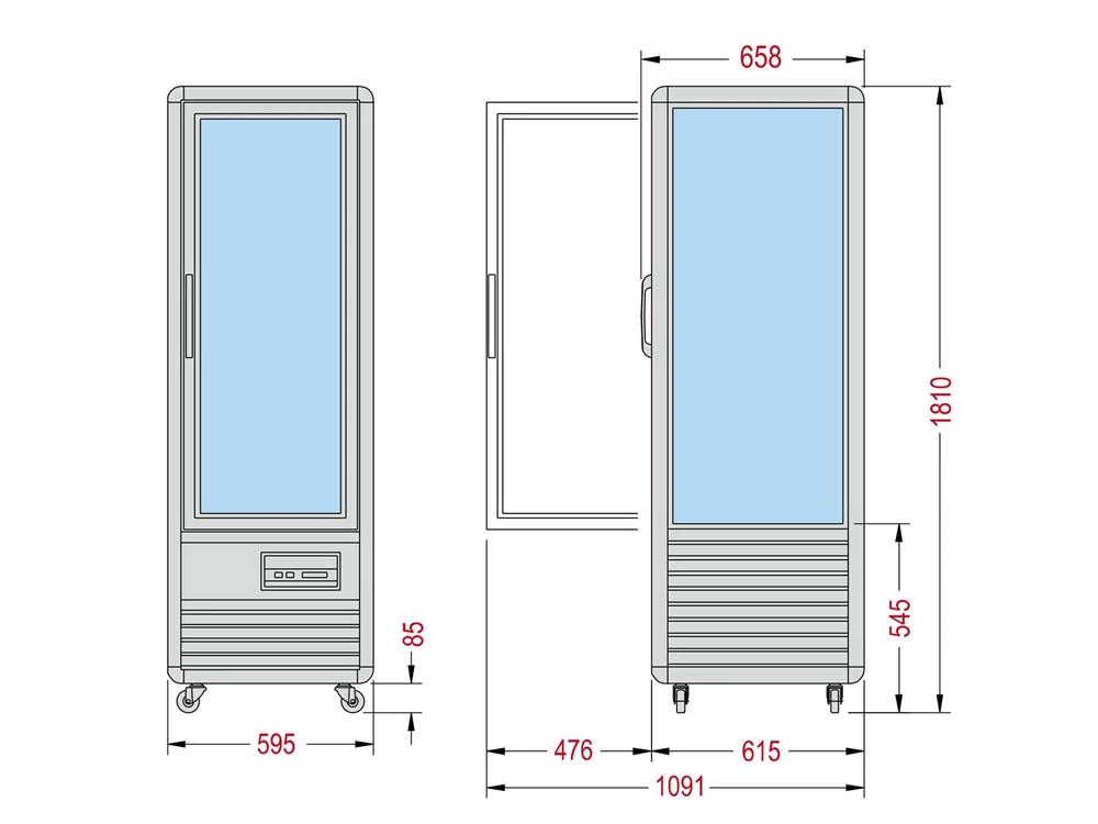 Refrigeration Tecfrigo CONTINENTAL 350G 350 Ltr Single Door Glass Display 2 Refrigeration Tecfrigo CONTINENTAL 350G 350 Ltr Single Door Glass Display