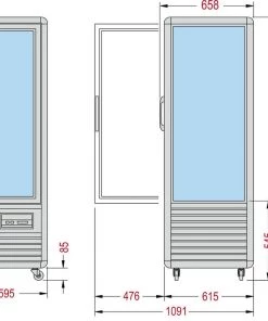 Tecfrigo CONTINENTAL 350Q 351 Ltr Single Door Glass Display