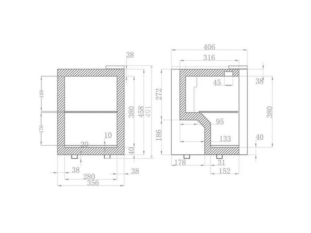 Refrigeration Tefcold BC30 22 Ltr Glass Door Merchandiser 2 Refrigeration Tefcold BC30 22 Ltr Glass Door Merchandiser
