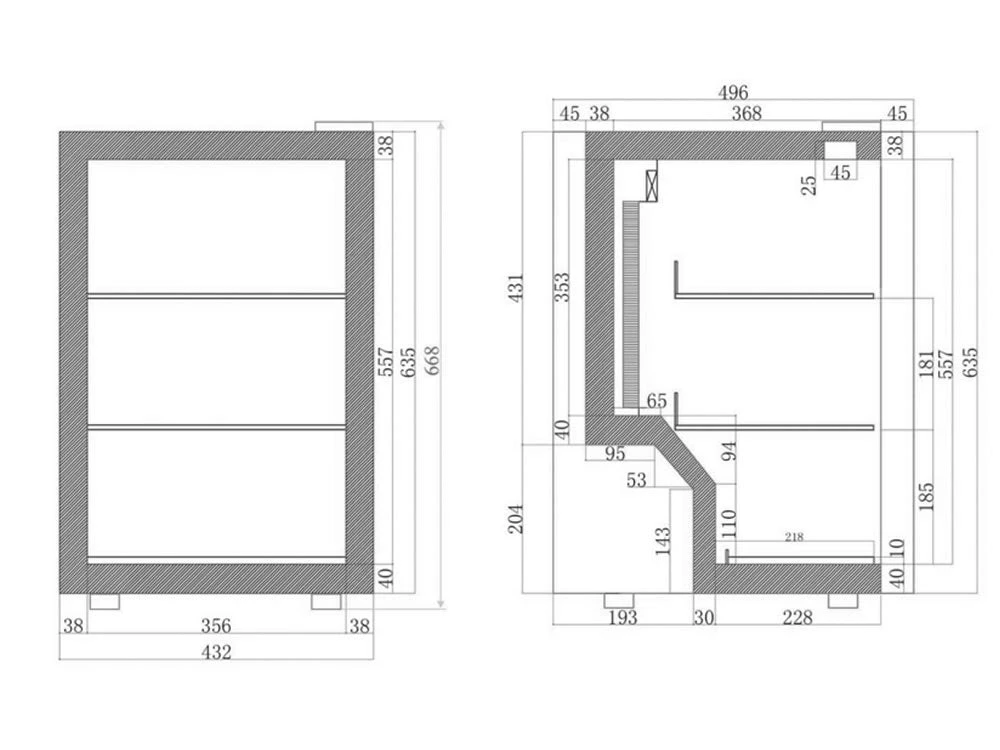 Tefcold BC60 67 Ltr Glass Door Merchandiser 2 Tefcold BC60 67 Ltr Glass Door Merchandiser