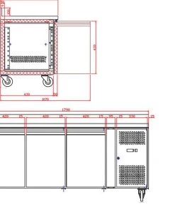 Tefcold CF7310 SS 417 Ltr Gastronorm Freezer Counter Refrigeration