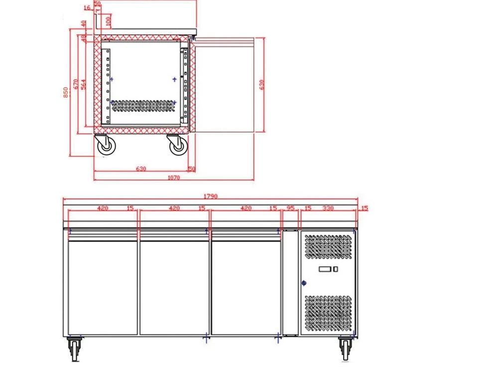 Tefcold CF7310 SS 417 Ltr Gastronorm Freezer Counter Refrigeration 2 Tefcold CF7310 SS 417 Ltr Gastronorm Freezer Counter Refrigeration