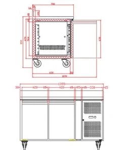 Tefcold CF7210 SS 282 Ltr Gastronorm Freezer Counter