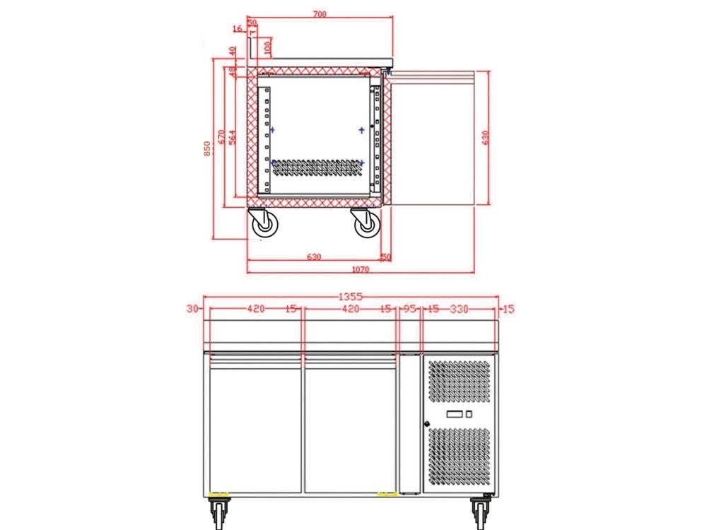 Tefcold CF7210 SS 282 Ltr Gastronorm Freezer Counter 2 Tefcold CF7210 SS 282 Ltr Gastronorm Freezer Counter