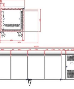 Refrigeration Tefcold CF7410 SS 553 Ltr Gastronorm Freezer Counter
