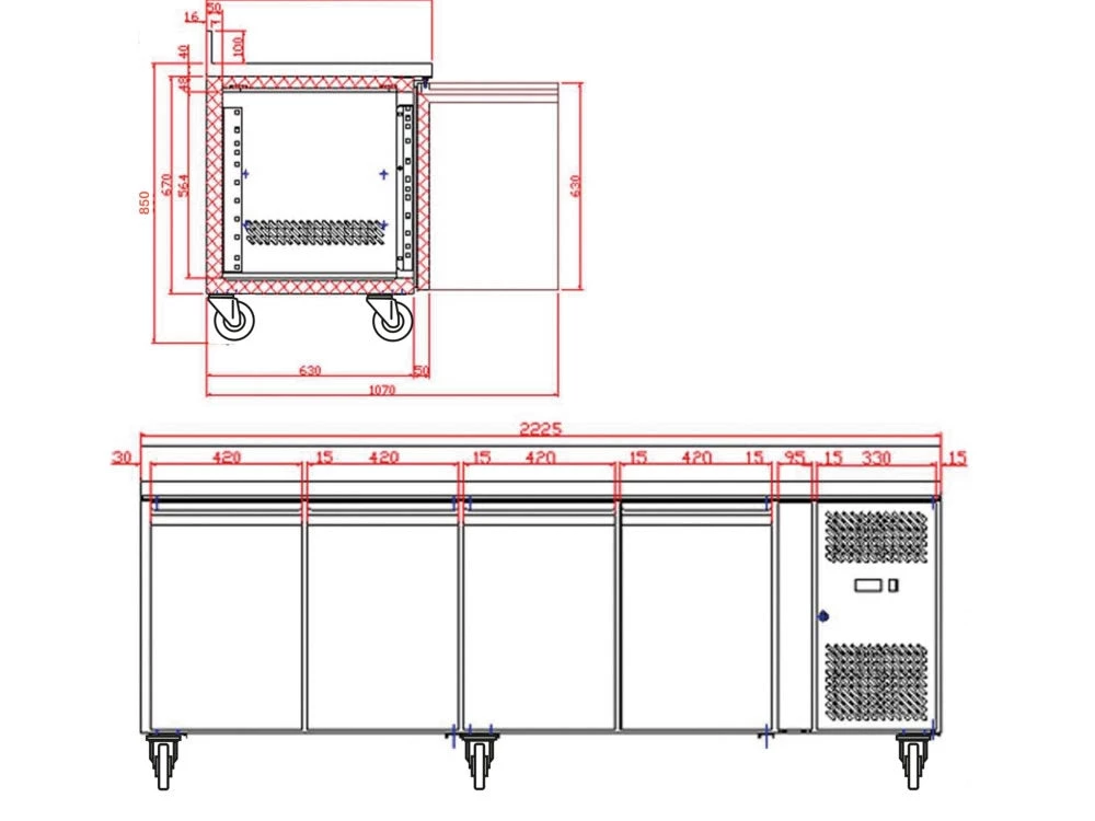Refrigeration Tefcold CF7410 SS 553 Ltr Gastronorm Freezer Counter 2 Refrigeration Tefcold CF7410 SS 553 Ltr Gastronorm Freezer Counter