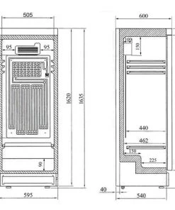 Tefcold FS1280 290 Ltr Glass Door Merchandiser