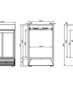 Tefcold FSC1200S 967 Ltr Sliding Door Glass Door Merchandiser Refrigeration