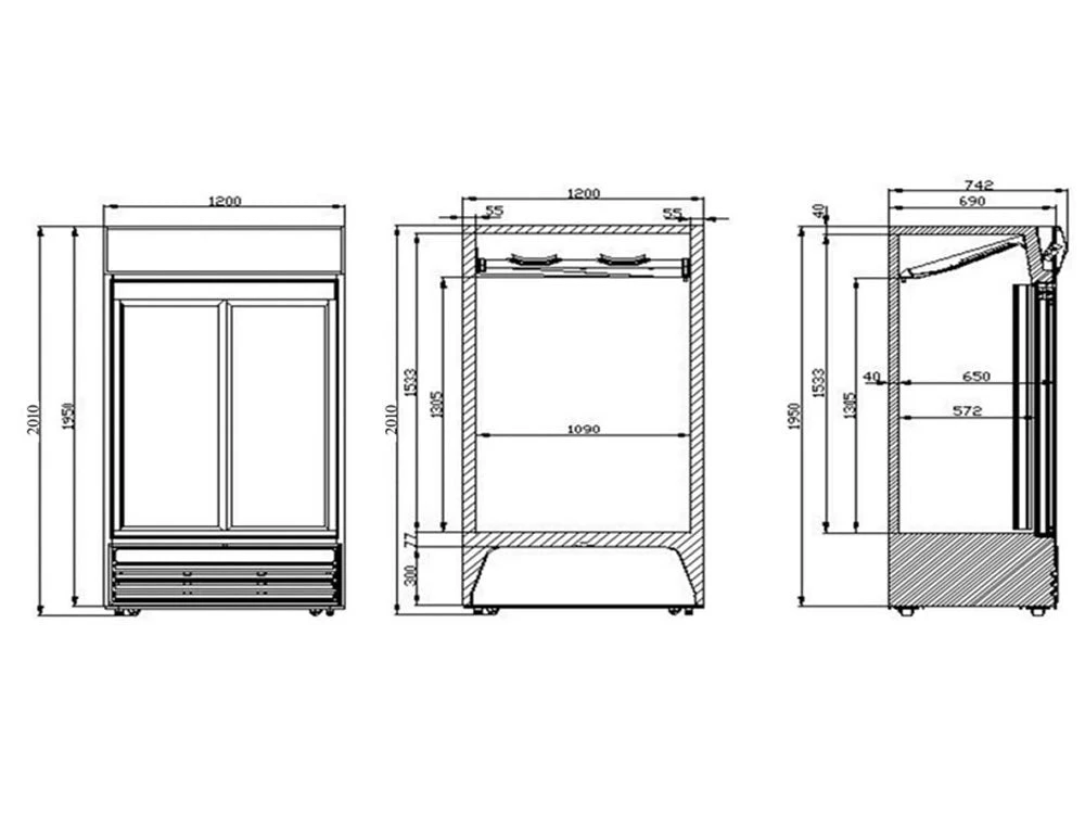 Tefcold FSC1200S 967 Ltr Sliding Door Glass Door Merchandiser Refrigeration 2 Tefcold FSC1200S 967 Ltr Sliding Door Glass Door Merchandiser Refrigeration