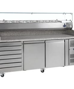 Refrigeration Tefcold PT1310 SS 370 Ltr Gastronorm Preparation Counter With Dough Drawers