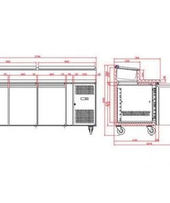 Tefcold SS7300 SS 429 Ltr Refrigerated Preparation Counter