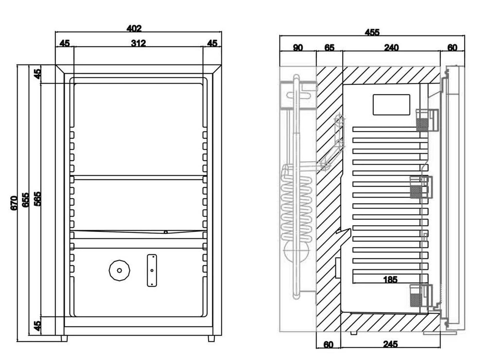 Tefcold TM52 45 Ltr Solid Door Minibar 2 Tefcold TM52 45 Ltr Solid Door Minibar