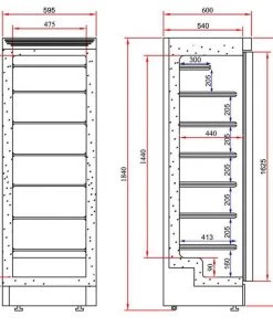 Tefcold UF1380 300 Ltr Upright Freezer