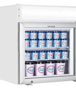 Tefcold UF50GCP 50 Ltr Glass Door Display Freezer With Canopy