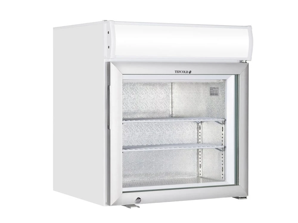 Tefcold UF50GCP 50 Ltr Glass Door Display Freezer With Canopy 2 Tefcold UF50GCP 50 Ltr Glass Door Display Freezer With Canopy