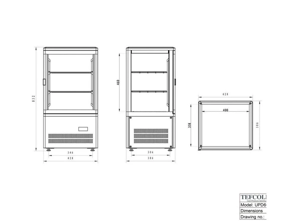 Refrigeration Tefcold UPD60 60 Ltr Glass Display 2 Refrigeration Tefcold UPD60 60 Ltr Glass Display